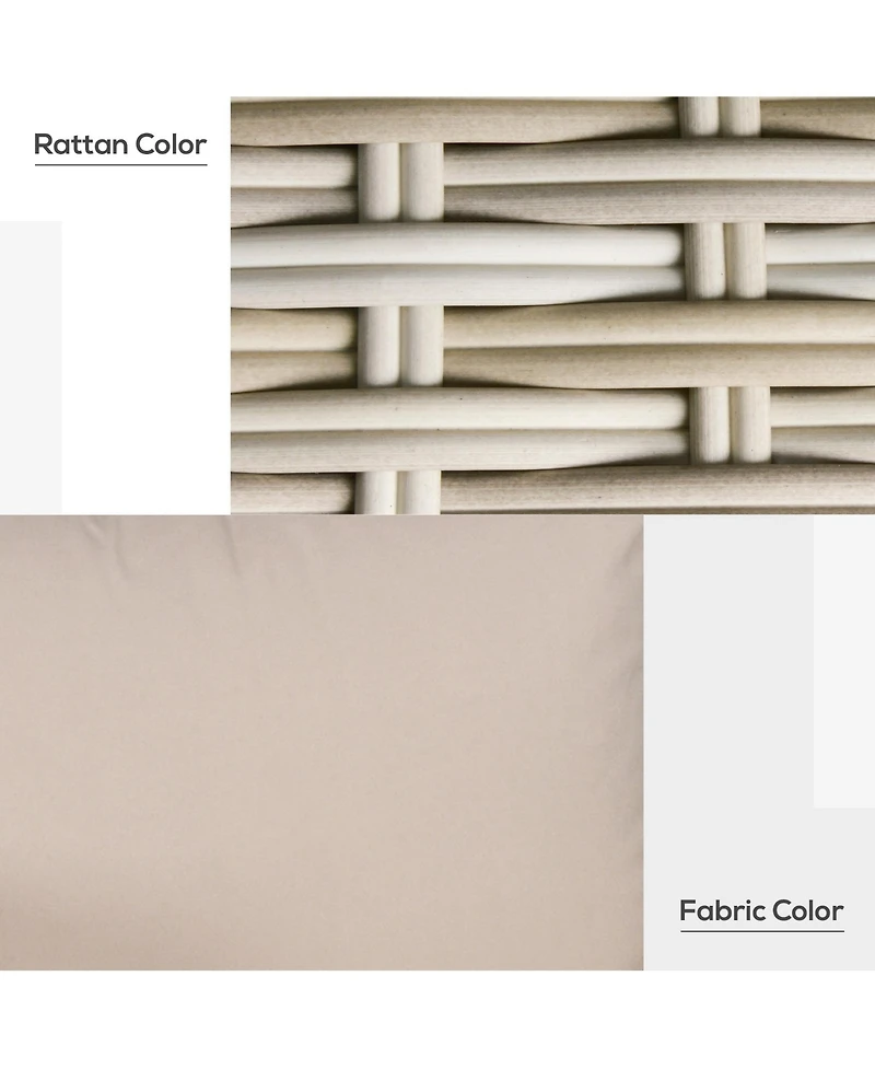 Outsunny 3 Piece Patio Furniture, Balcony Table & Chairs, Cushions,