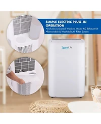 Portable Air Conditioner - Compact Home A/C Cooling Unit with Built-in Dehumidifier & Fan Modes, Includes Window Mount Kit (14,000 Btu