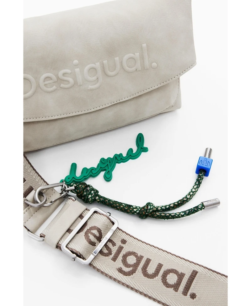 Desigual Women's Medium 3D logo flap bag