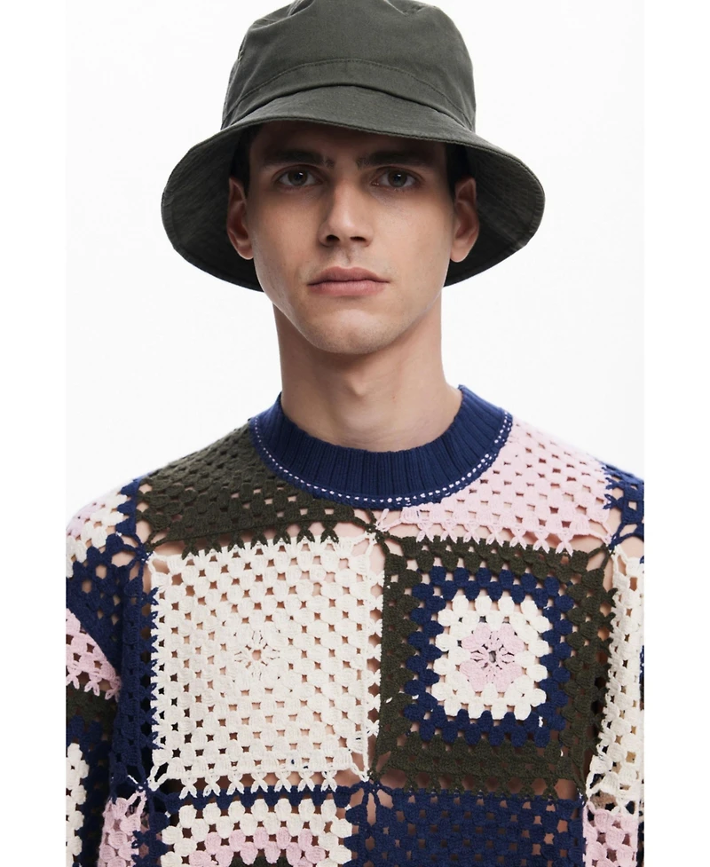 Desigual Men's Crochet patch sweatshirt