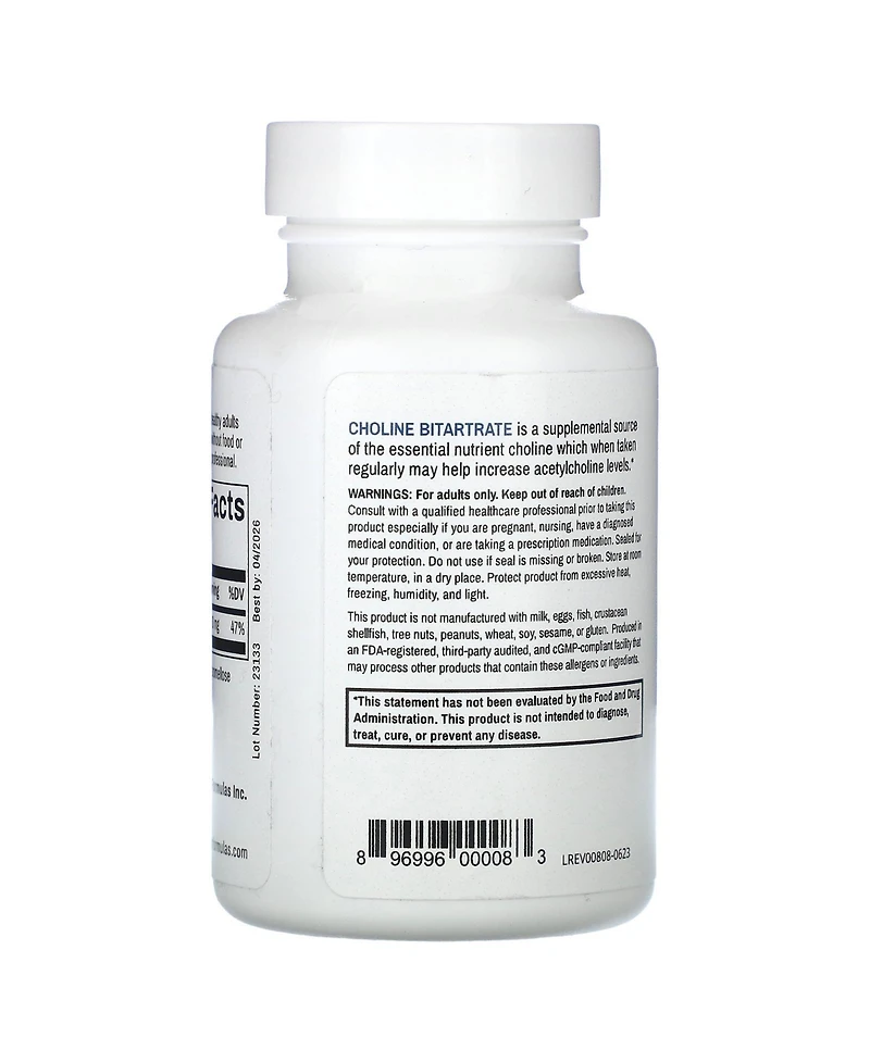 Advance Physician Formulas Choline Bitartrate 260 mg