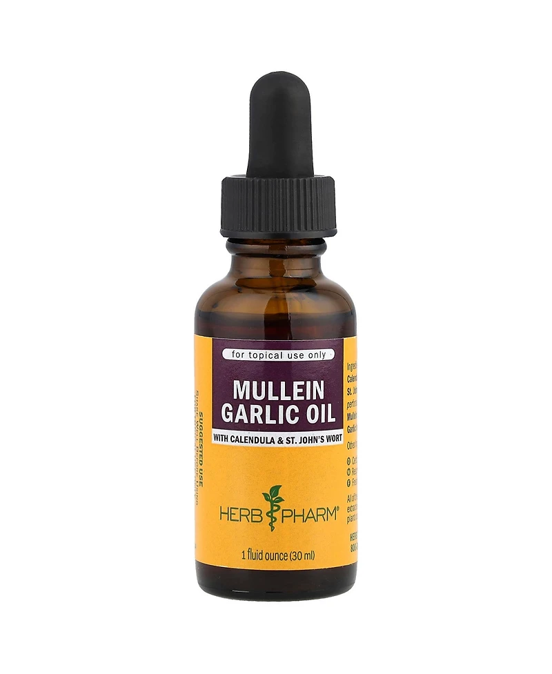 Herb Pharm Mullein Garlic Oil with Calendula & St. John's Wort