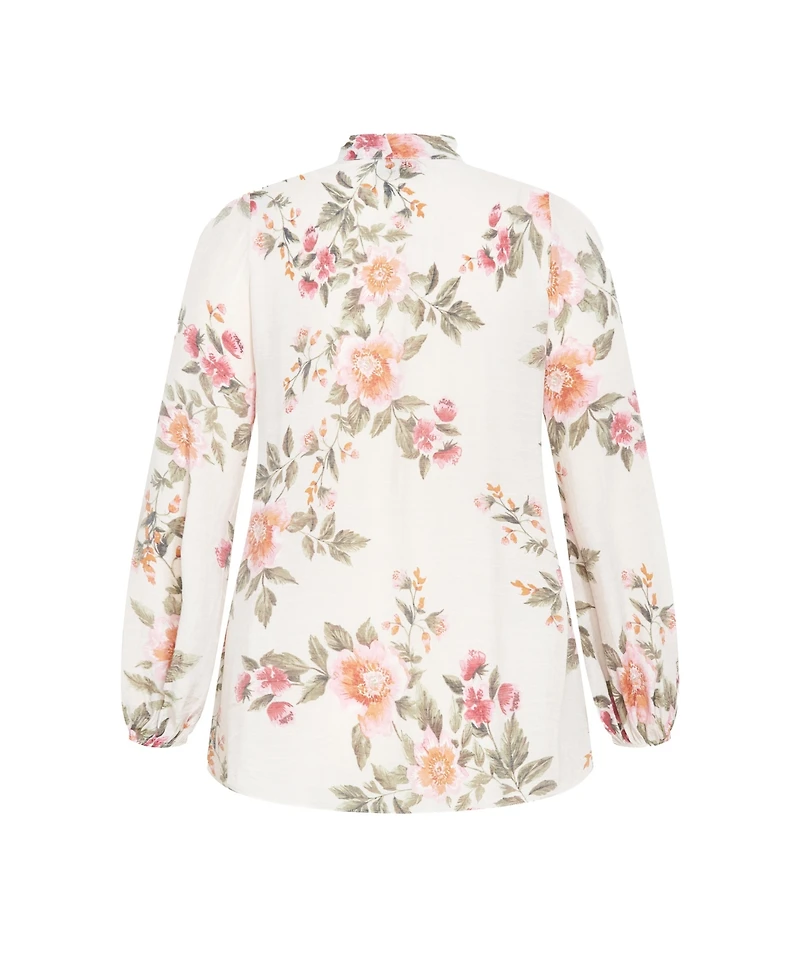 City Chic Plus Arianna Print Top
