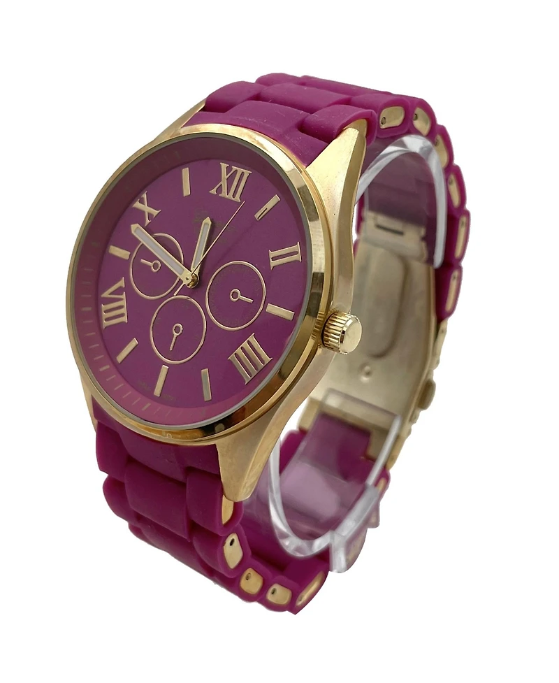 Olivia Pratt Purple Silicone Band Every Day Women Watch