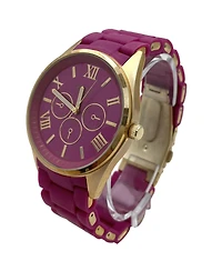 Olivia Pratt Purple Silicone Band Every Day Women Watch
