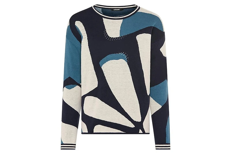 Olsen Modern Graphic Embellished Sweater