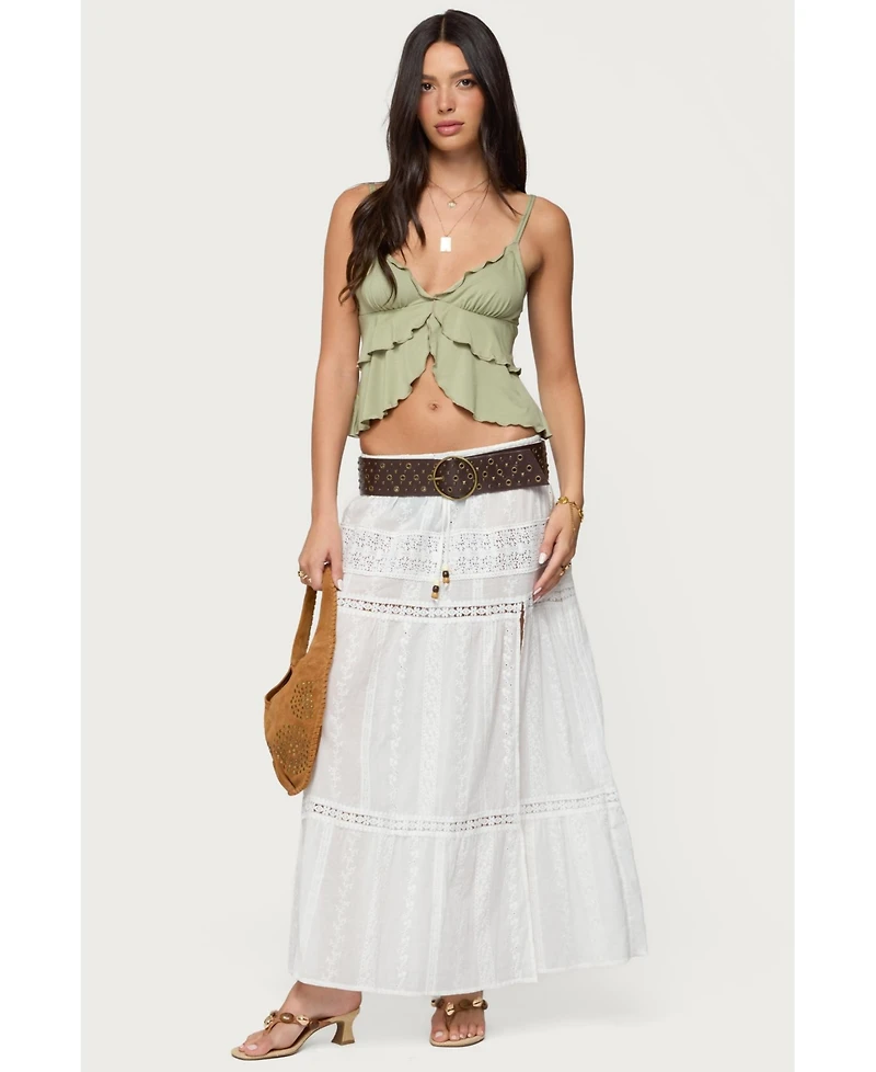 Edikted Women's Kailan Ruffled Babydoll Top