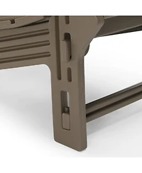 WestinTrends Tool-Free Assembly Outdoor Patio Hdpe Plastic Adirondack Chair with Cup Holder