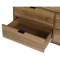 Casainc Modern Wood Storage Cabinet with 7 Drawer