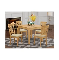 East West Furniture 5 Pc Kitchen Table set - Kitchen dinette Table and 4 Dining Chairs