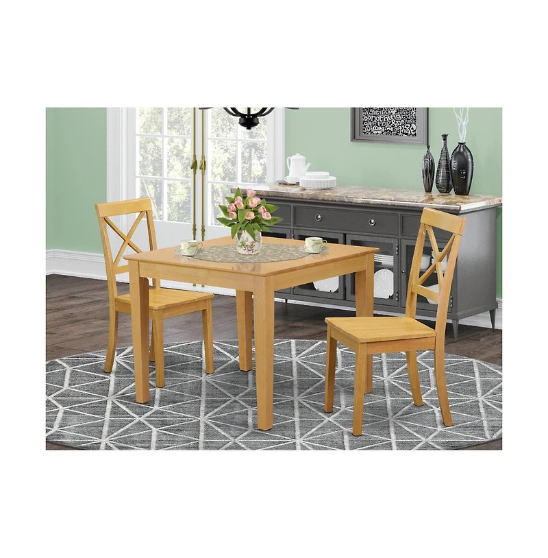 East West Furniture Dining Room Set Oak