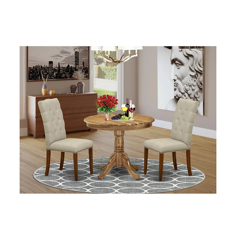 East West Furniture Dining Room Set Natural
