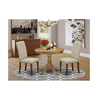 East West Furniture Dining Room Set Natural