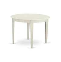 East West Furniture dining room table set of 4 excellent kitchen dining chairs with Linen Fabric Baby Blue color and a gorgeous round dining table wit