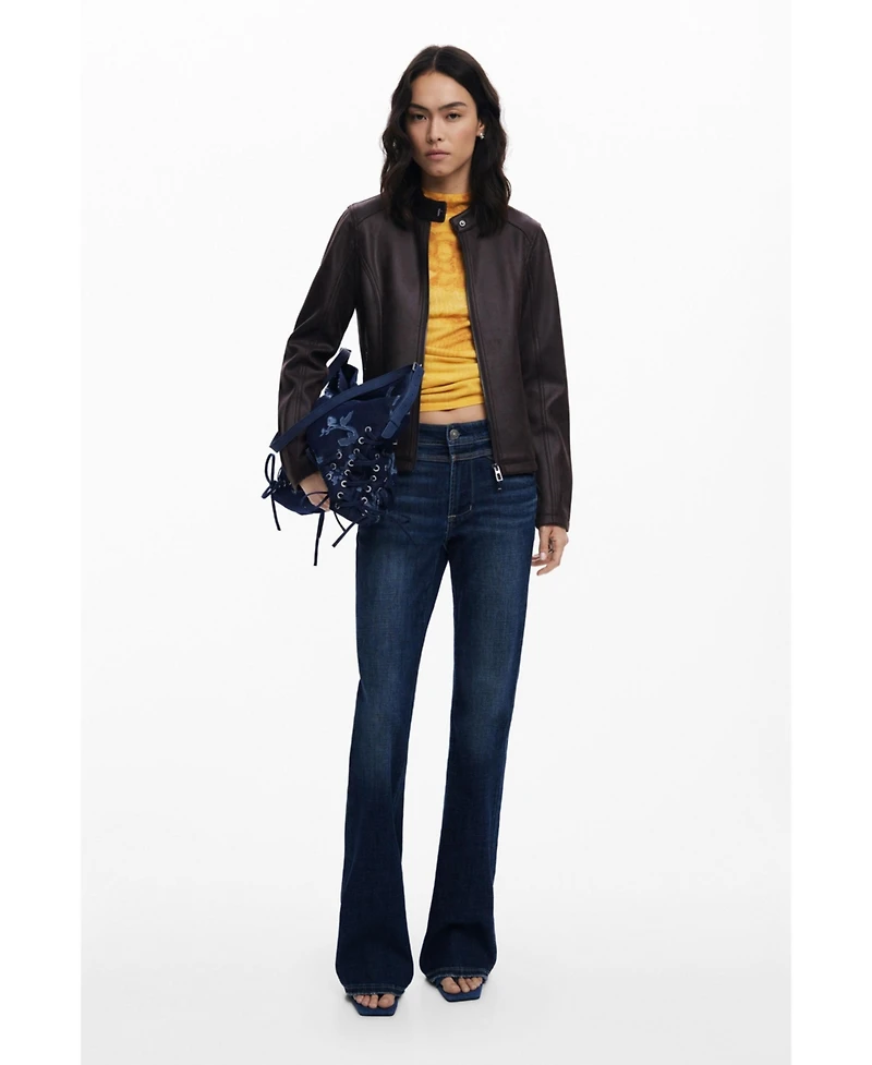 Desigual Women's Combined faux leather jacket