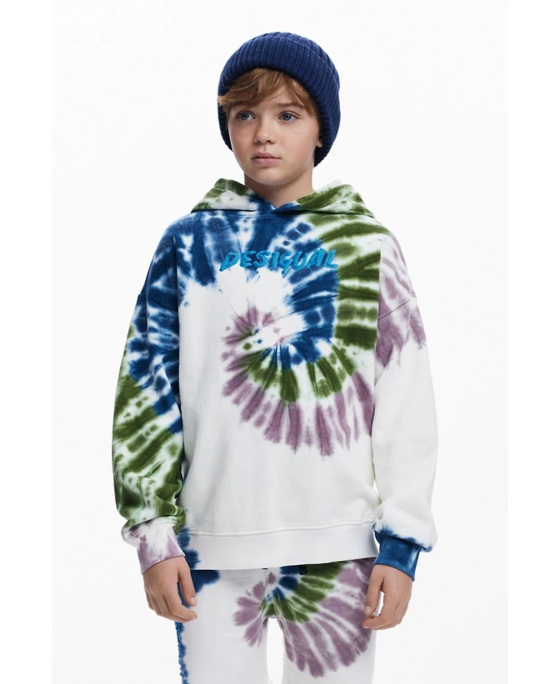 Desigual Boys's Tie-Dye Logo Sweatshirt