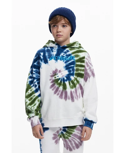 Desigual Boys's Tie-Dye Logo Sweatshirt