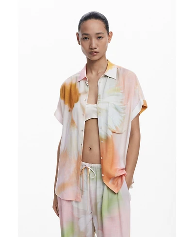 Desigual Women's Short-sleeve watercolor shirt
