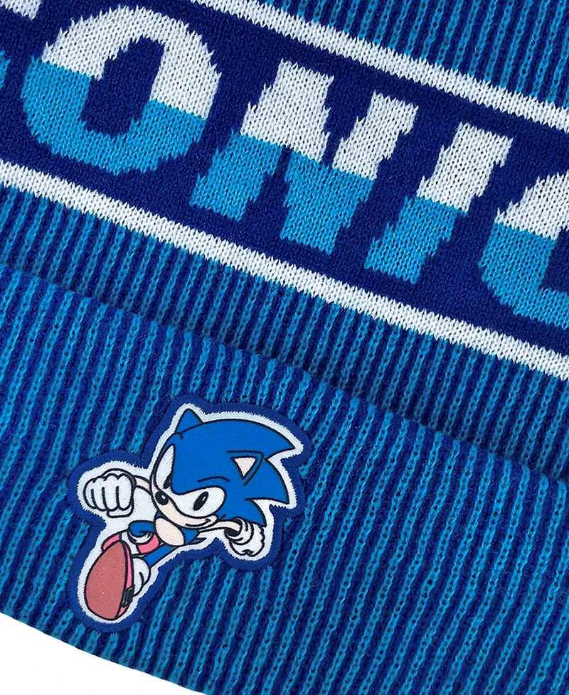 Sonic Big Boys 2-Piece Hat and Ribbed Knit Gloves Set