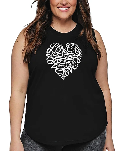 La Pop Art Plus Love Word Tank Top