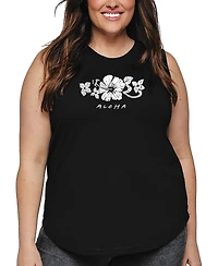 La Pop Art Plus Aloha Word Tank Top