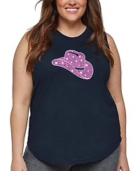 La Pop Art Plus Cowgirl Hat Word Tank Top