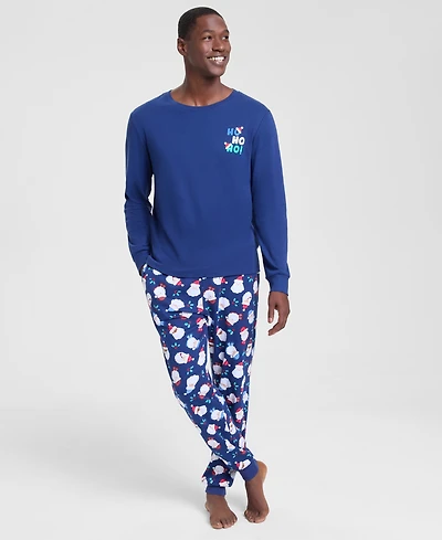Holiday Lane's Men's Santas Matching Family Pajamas Set, Created for Macy's