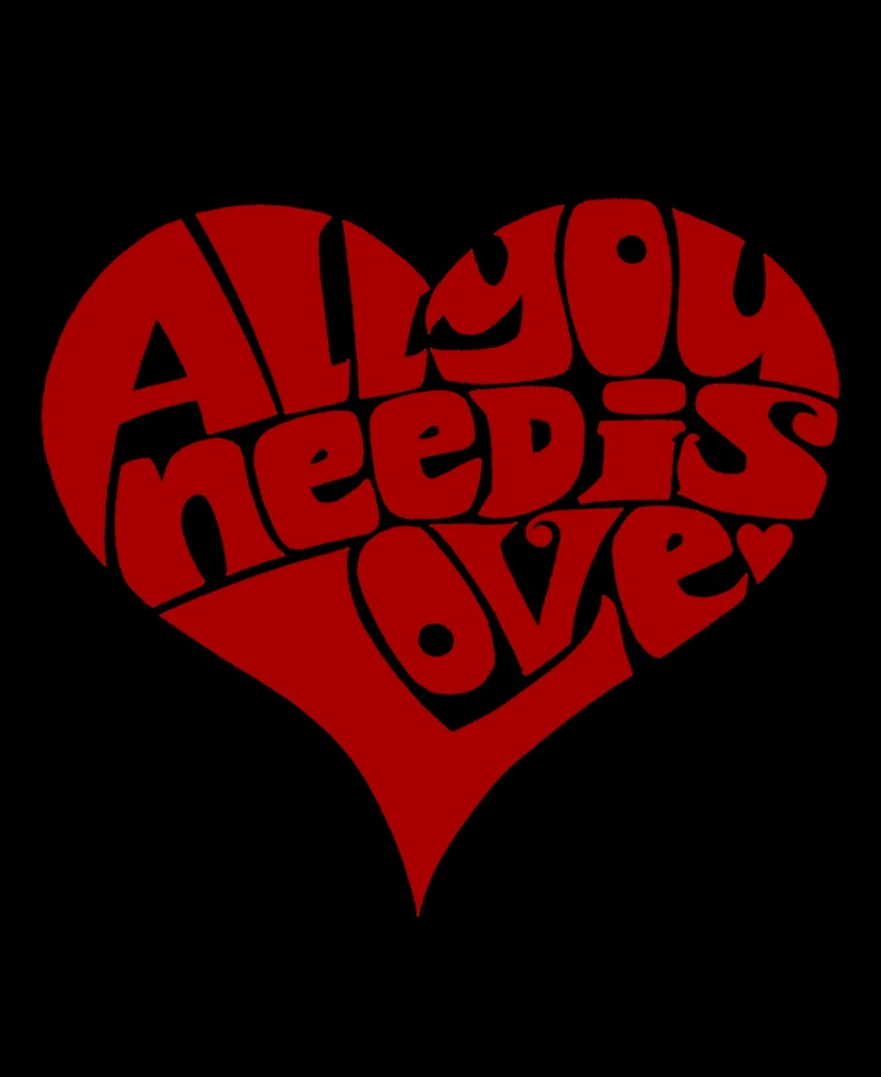 La Pop Art Plus All You Need Is Love Word Tank Top