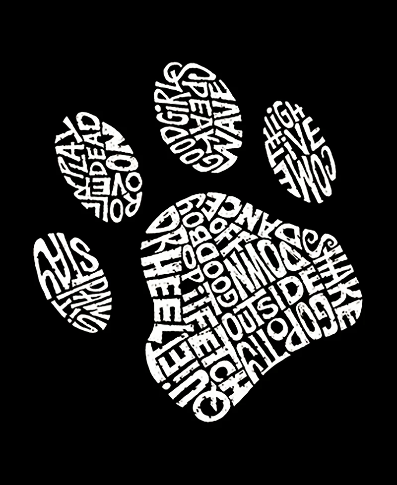 La Pop Art Plus Dog Paw Word Tank Top