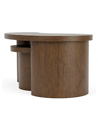 Santa Cruz 20" Wood Bunching Cocktail Table
