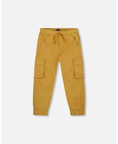 Deux par Boy Twill Jogger Cargo Pants Ochre - Child
