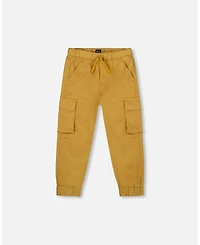 Deux par Boy Twill Jogger Cargo Pants Ochre - Child