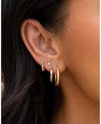 Zoe Lev Beaded Huggie Earrings