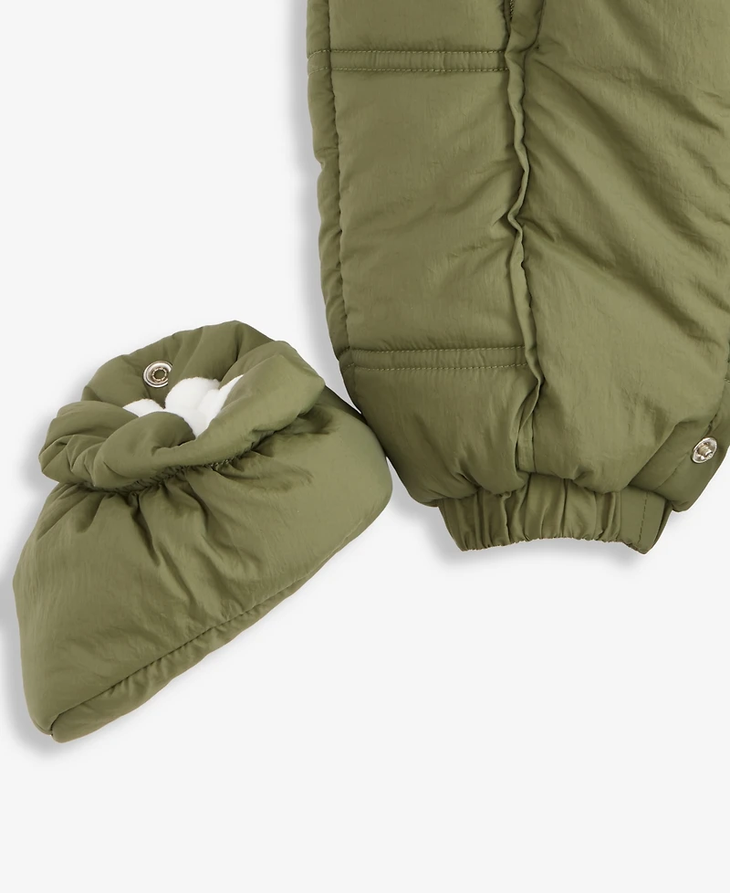 First Impressions Baby Boys Hooded Solid Footed Snowsuit, Macy's Exclusive
