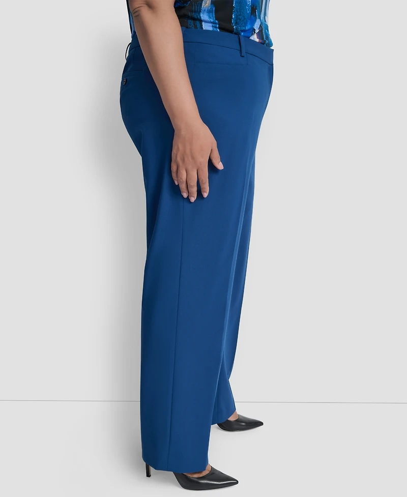 Dkny Plus Modern-Fit Straight-Leg Pants