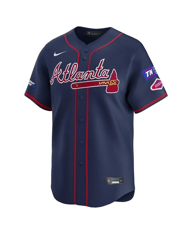 Nike Men's 25 Navy Atlanta Braves 2025 Mlb Speedway Classic Alternate Limited Jersey