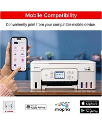 Canon MegaTank Pixma G3290 Wireless 3 In 1 White Printer with Lcd Touchscreen