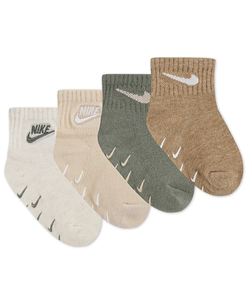 Nike Baby and Toddler 4-Pack Logo Gripper Socks