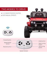 Aosom 12V Kids Ride On Car Truck Electric Battery Riding Toy w/Remote,