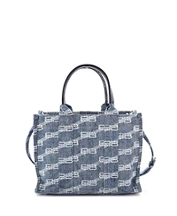 Pre-Owned Balenciaga Small Hardware Tote Logo Printed Denim