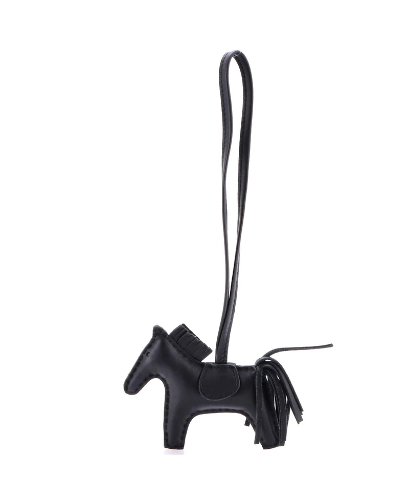 Pre-Owned Hermes Pm So Black GriGri Rodeo Bag Charm Leather
