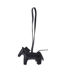 Pre-Owned Hermes Pm So Black GriGri Rodeo Bag Charm Leather