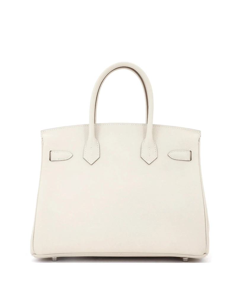 Pre-Owned Hermes Birkin 30 Handbag Light Epsom with Palladium Hardware