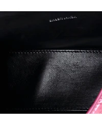 Pre-Owned Balenciaga Xs Hourglass Top Handle Bag Embossed Leather