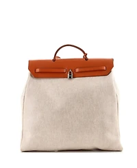 Pre-Owned Hermes Mm Herbag Toile and Leather