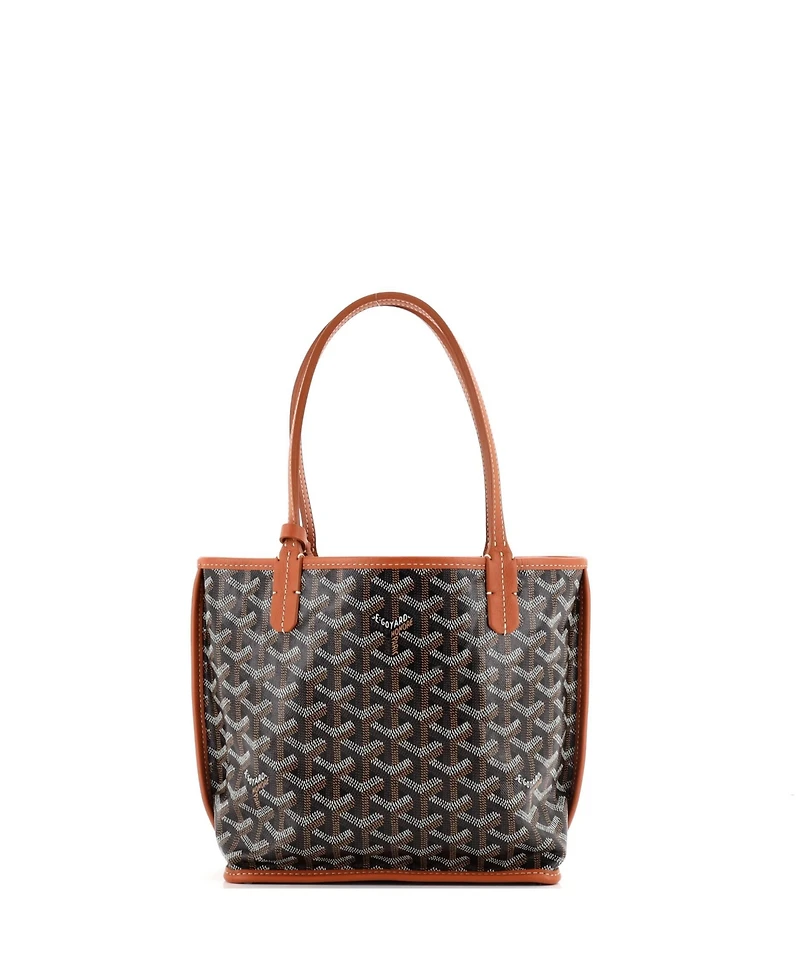Pre-Owned Goyard Mini Anjou Reversible Tote Printed Coated Canvas