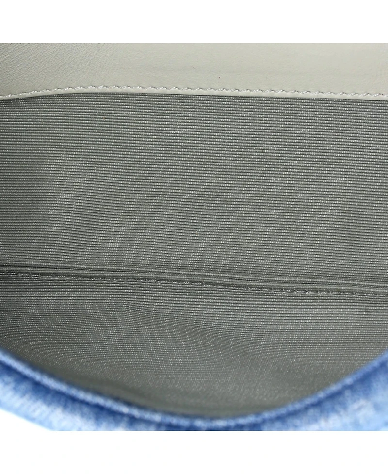 Pre-Owned Givenchy Small 4G Soft Flap Bag Quilted Denim