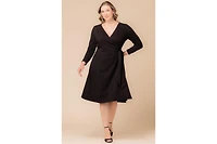 Women's Plus London Sweater Knit Wrap Dress