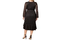 Kiyonna Women's Plus Cosmopolitan Sequin Lace Cocktail Dress