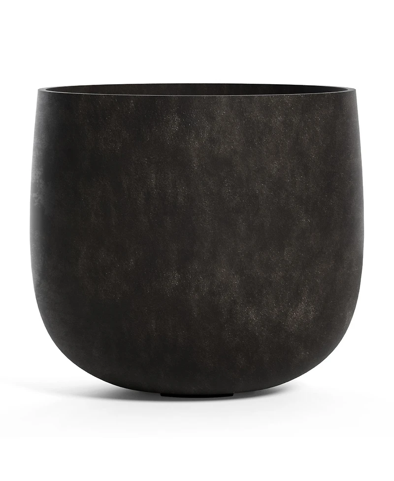 Cosapots Mondo Large Planter – Stone Finish Fiberglass Indoor/Outdoor and Weather-Resistant Round D x H